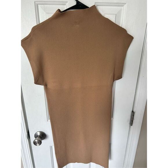 Anthropologie Mock-Neck Cap-Sleeve Mini Dress Size S NWT - Picture 7 of 7